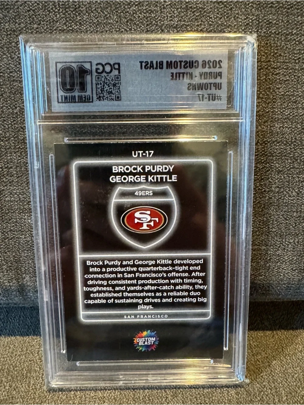 2026 Custom Blast Purdy - Kittle Uptowns #UT-17 PCG 10 Gem Mint